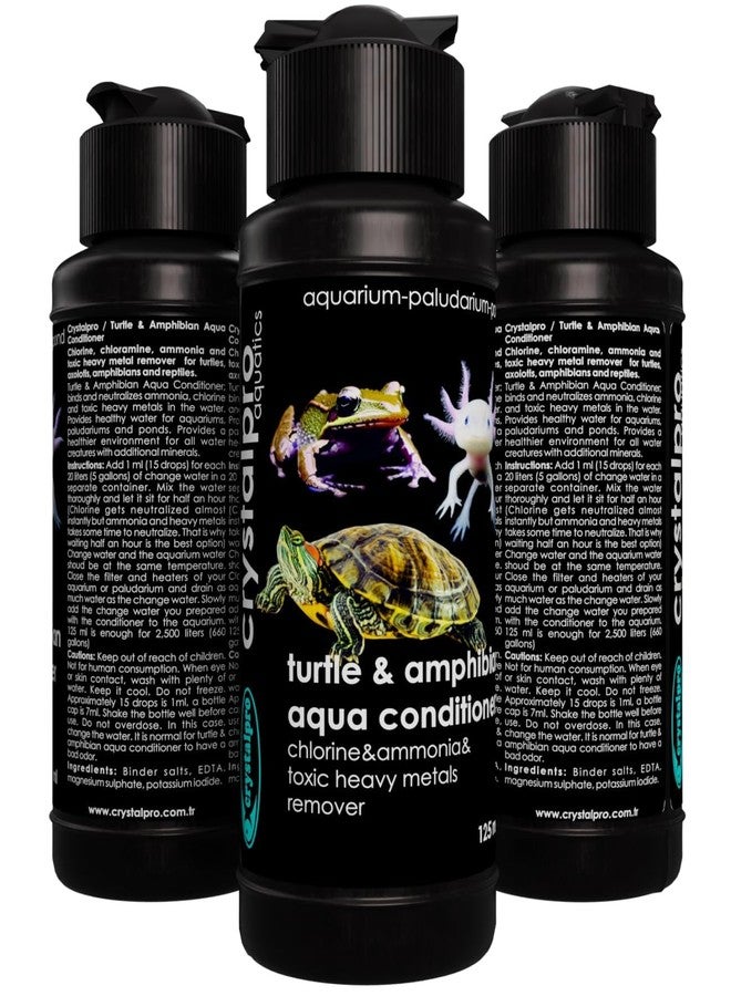 Crystalpro Turtle & Amphibian Water Conditioner 4.22 Oz - Treats 660 Gallons, Neutralizes Chlorine and Ammonia - Makes Tap Water Safe for Amphibian and Reptile Aquariums/Terrariums - Image 2